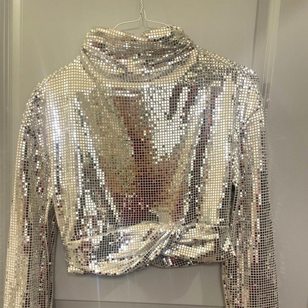 Zara Draped Sparkly Top